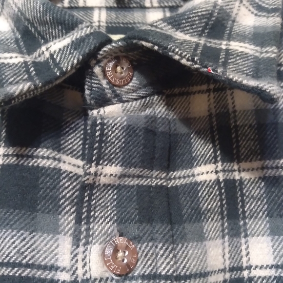 Field & Stream Men's Size-L Green Heavy Flannel Plaid Button Up Shirt Ou… - Picture 4 of 8